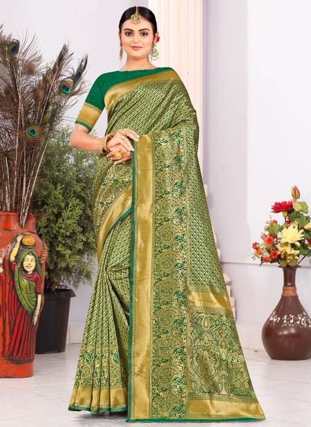 1010 Santraj New Exclusive wear Latest Saree Collection 1010-Green